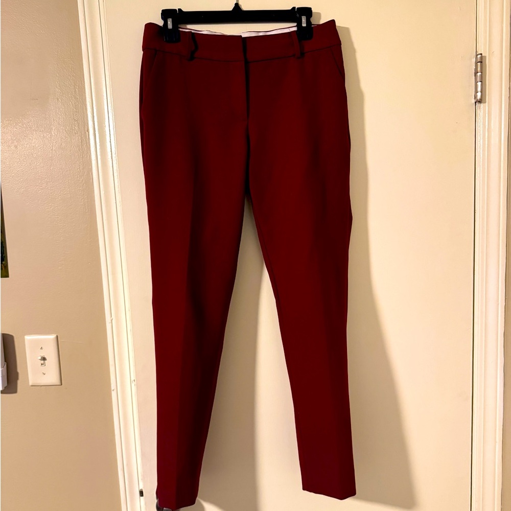 Talbots Burgundy Hampshire Ankle Pant
